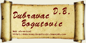 Dubravac Bogutović vizit kartica